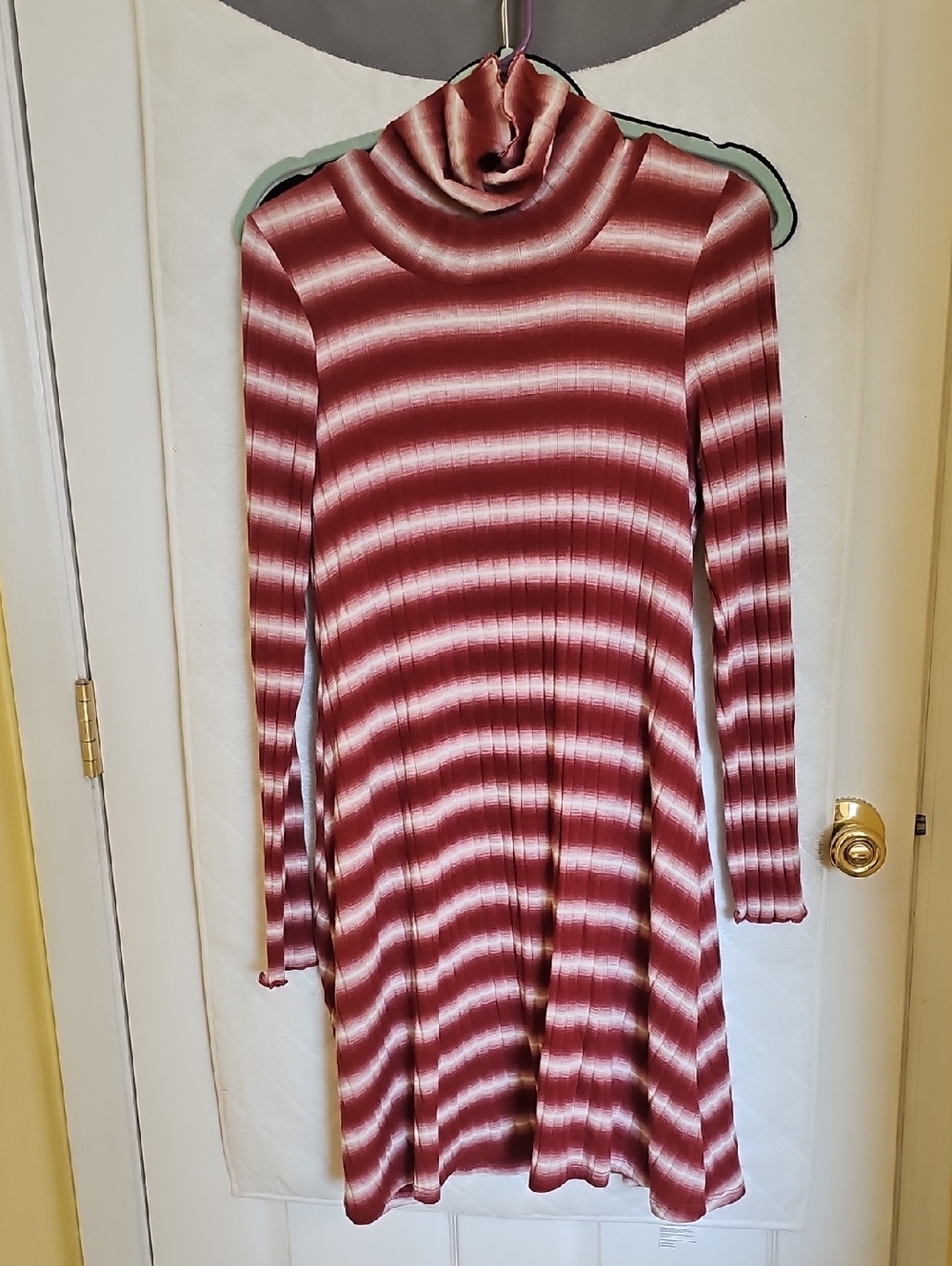 Altar'd State Red and White Striped Knit Dress